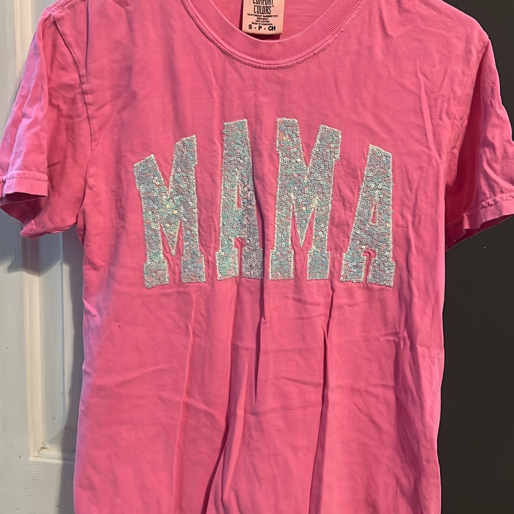 Comfort Colors Pink Silver Short Sleeve Tee